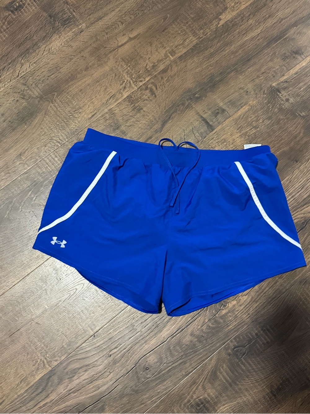 Under Armour Royal Blue Women's Athletic Shorts with White Trim